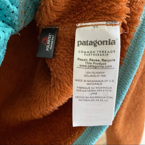 Patagonia T Snap Carmel Brown Fleece Pullover M - Picture 9 of 10